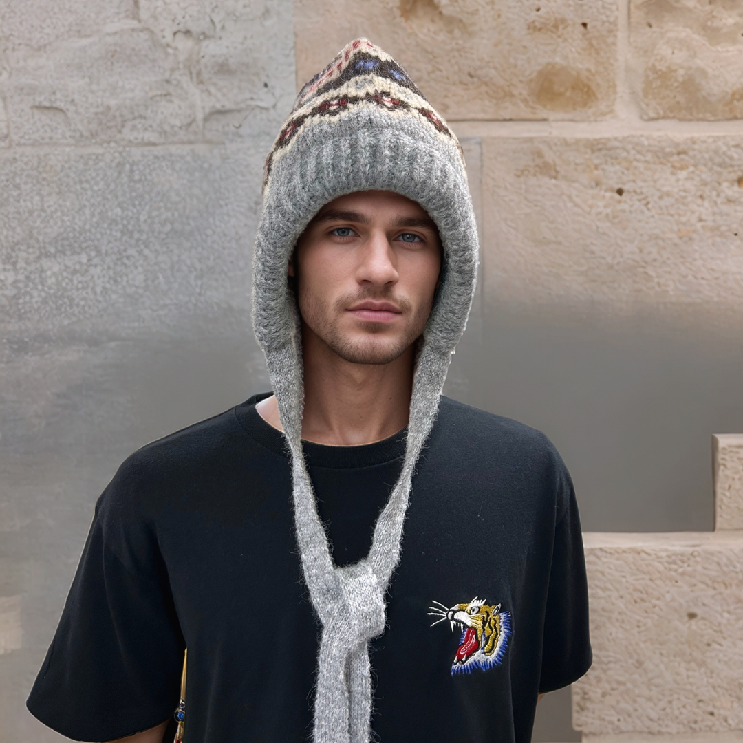 Geometric Nordic Knit Cap SRC-264