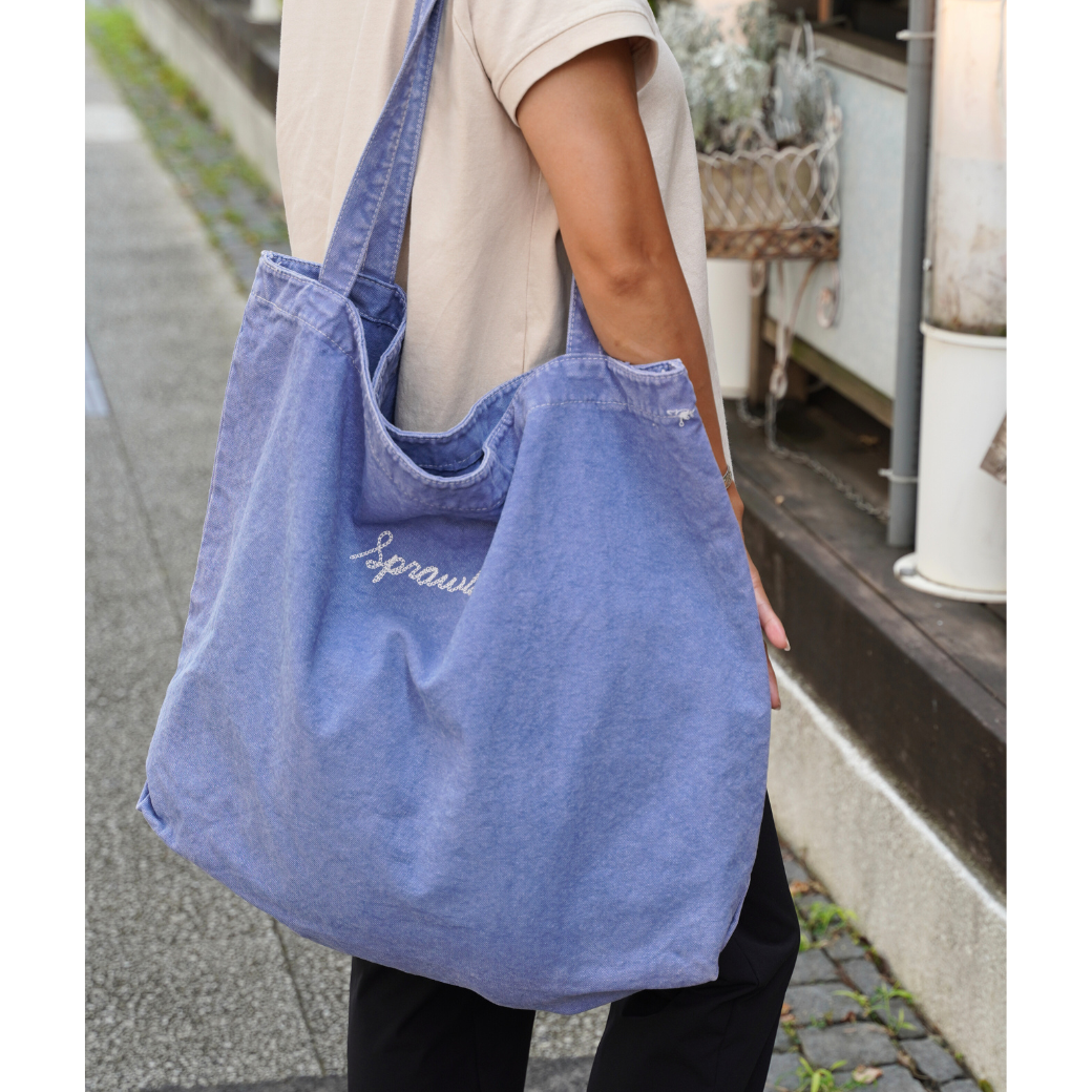 Vintage large canvas tote bag SRC-261