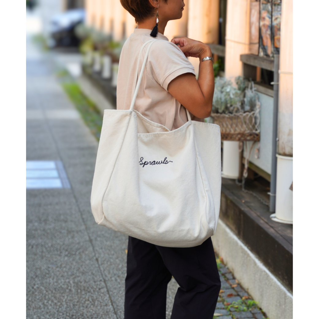 Vintage compact canvas tote bag SRC-260