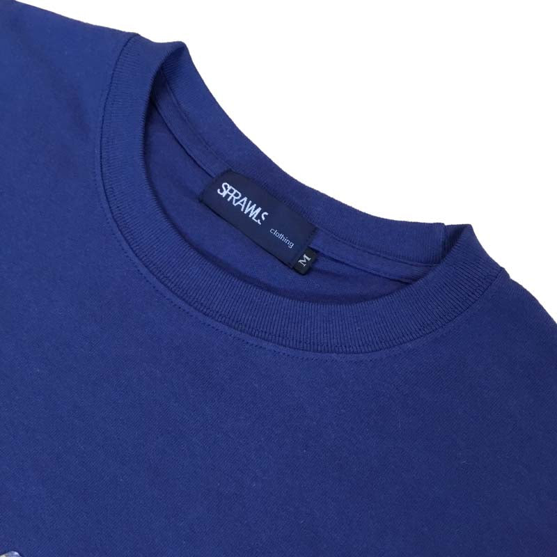 デザインTシャツ チェックロゴ フロッキープリント