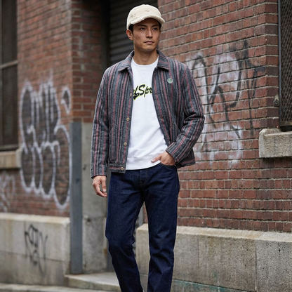 SIDE TAB SHORT JACKET CS-03 Green/Black Stripe