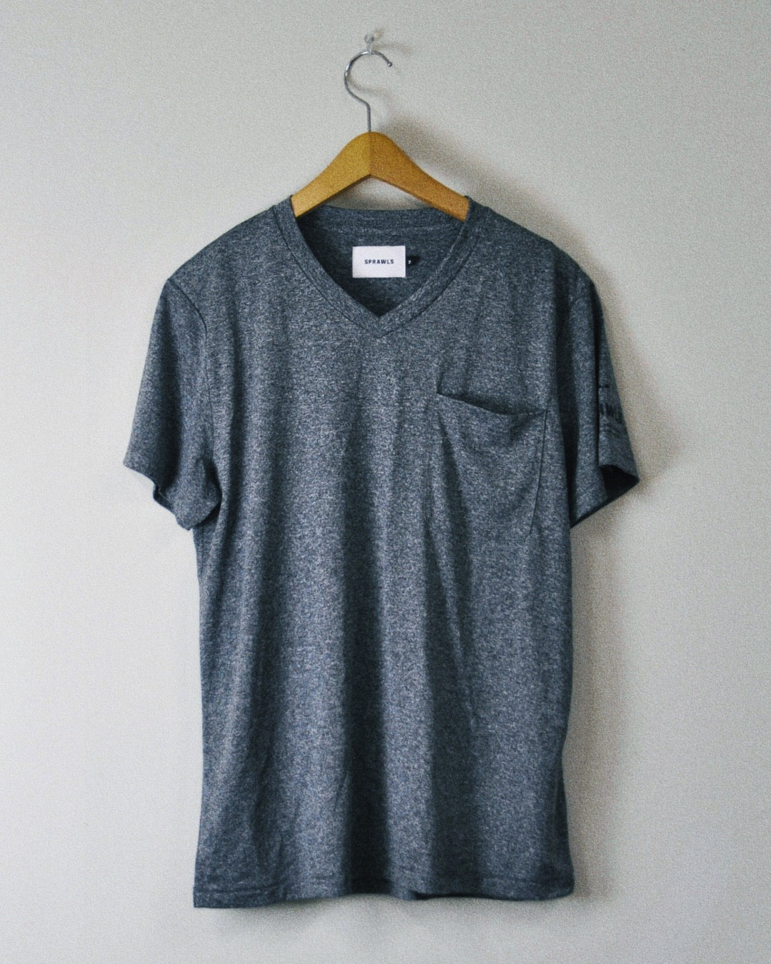 Marble Black Vneck T SSL-530