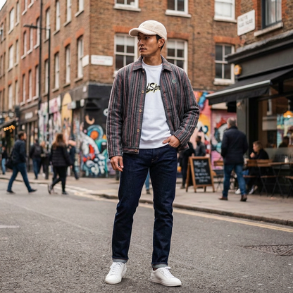 SIDE TAB SHORT JACKET CS-03 Green/Black Stripe