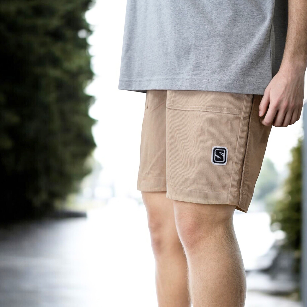 S Embroidery Corduroy Short Pants SAM-002