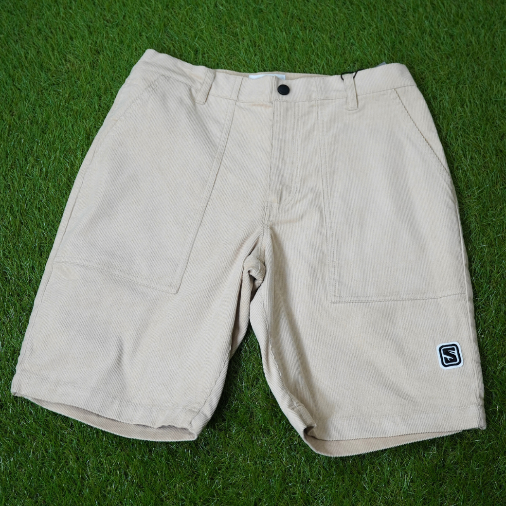 S Embroidery Corduroy Short Pants SAM-002