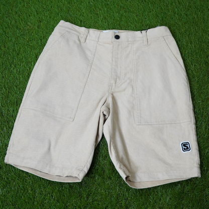 S Embroidery Corduroy Short Pants SAM-002