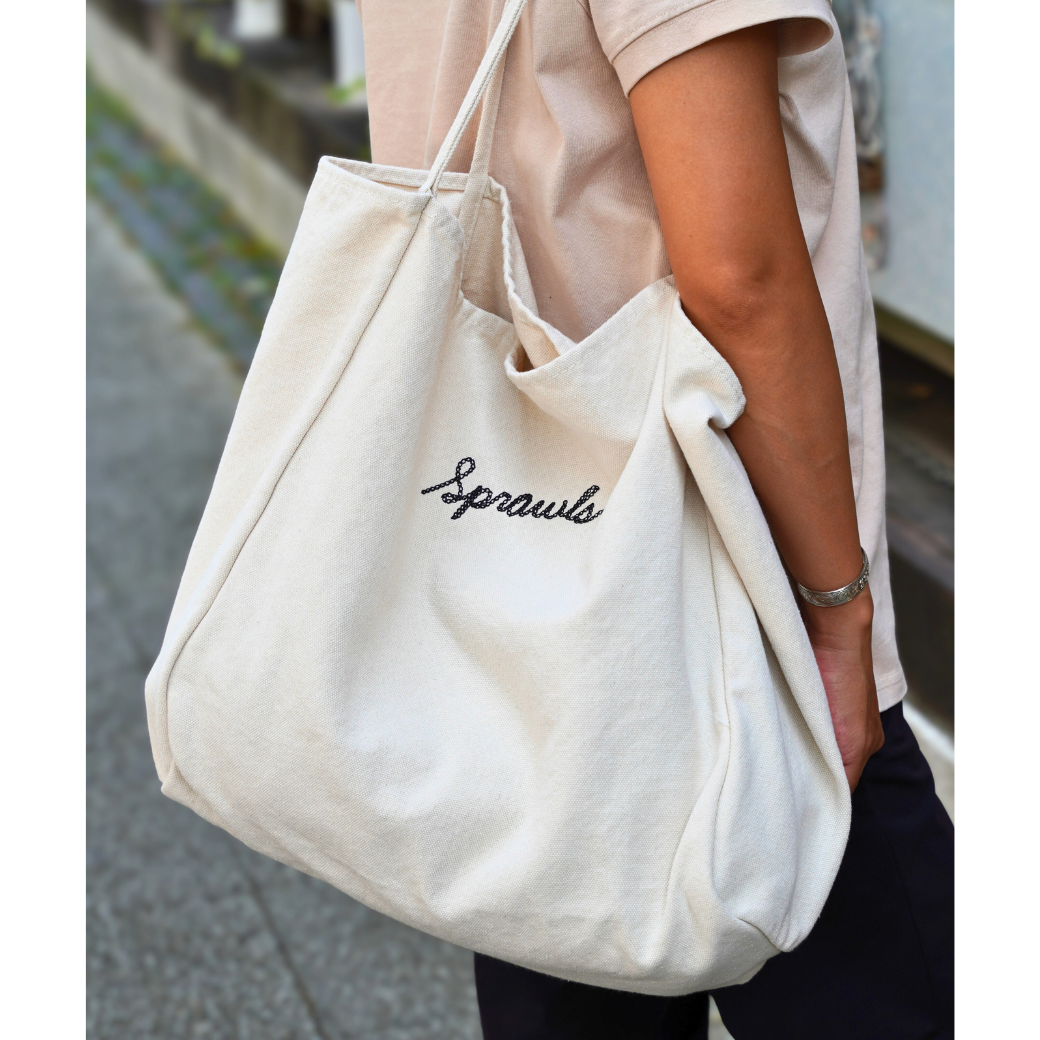 Vintage compact canvas tote bag SRC-260