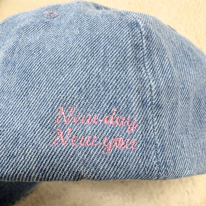 S Embroidery Message Denim Cap SRC-270