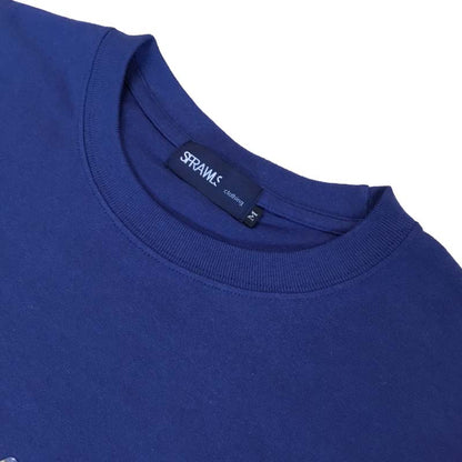 デザインTシャツ　チェックロゴ　フロッキープリント