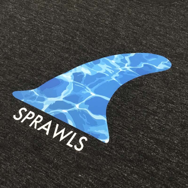 デザインTシャツ　フィン　波