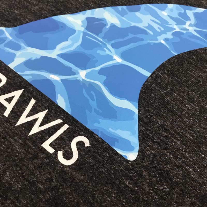 デザインTシャツ　フィン　波
