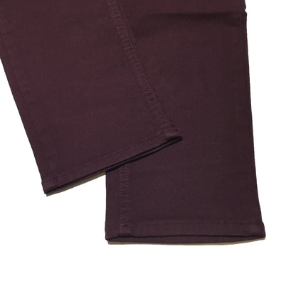 Washed Stretch Denim Slim PantsSGS-011(a) Wine Red