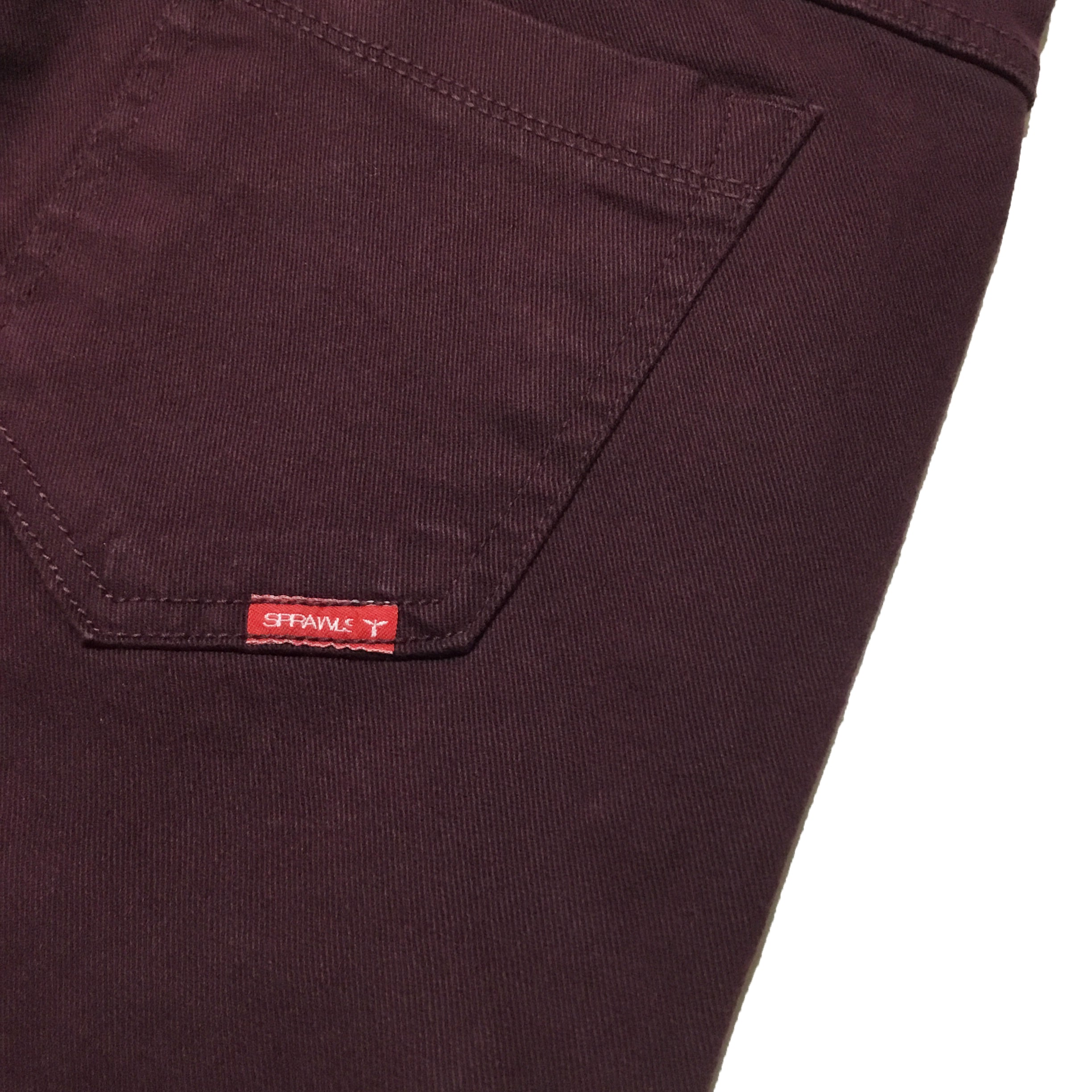 Washed Stretch Denim Slim PantsSGS-011(a) Wine Red