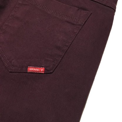 Washed Stretch Denim Slim PantsSGS-011(a) Wine Red