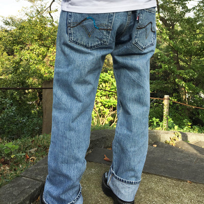 RE CUT SUPPLY×SPRAWLS コラボアイテム Levis501 リメイクデニム SAD-013