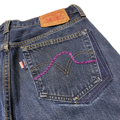 RE CUT SUPPLY×SPRAWLS コラボアイテム Levis501 リメイクデニム SAD-012