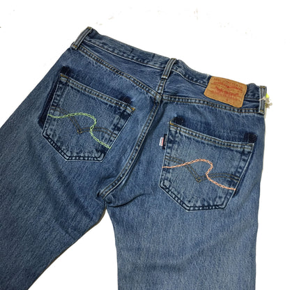 RE CUT SUPPLY×SPRAWLS コラボアイテム Levis501 リメイクデニム